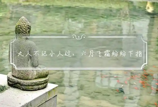 大人不记小人过,六月飞霜纷纷下是什么生肖