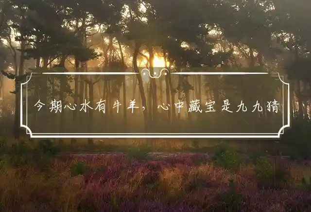 今期心水有牛羊,心中藏宝是九九是什么生肖