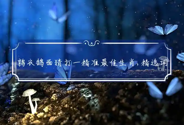 鹑衣鹄面是什么生肖