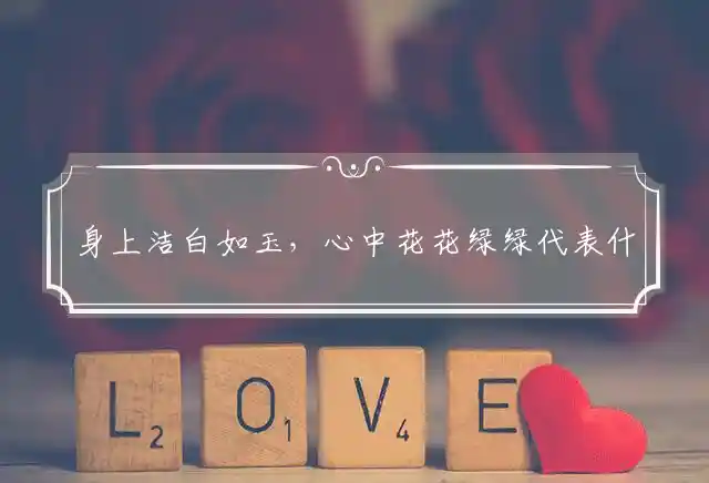 身上洁白如玉,心中花花绿绿是什么生肖