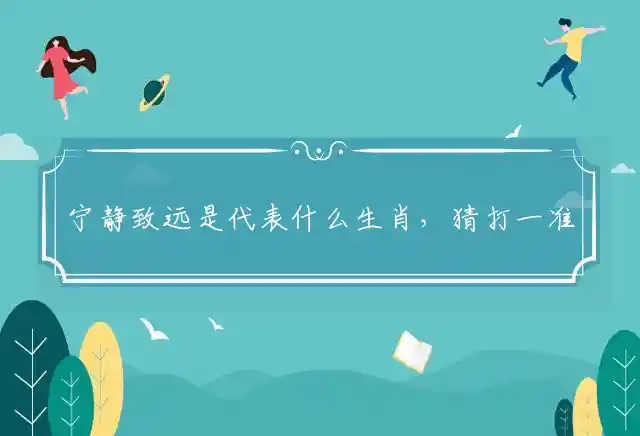 宁静致远是什么生肖