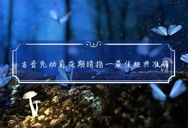 吉音先动菊花期是什么生肖