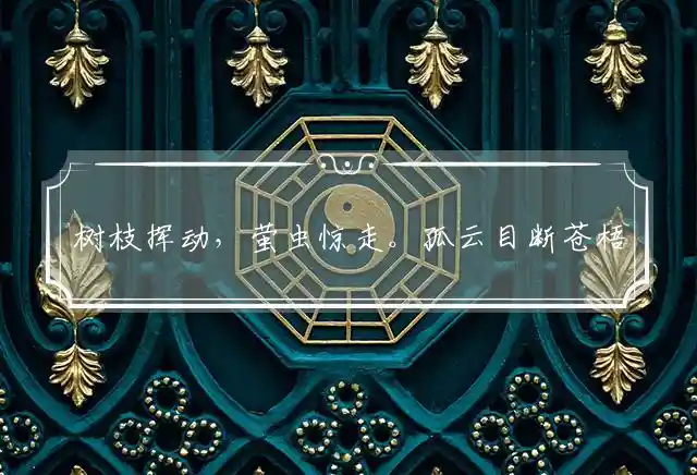 树枝挥动,萤虫惊走。孤云目断苍梧野是什么生肖