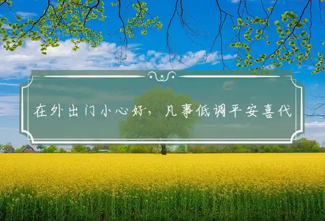 在外出门小心好,凡事低调平安喜是什么生肖