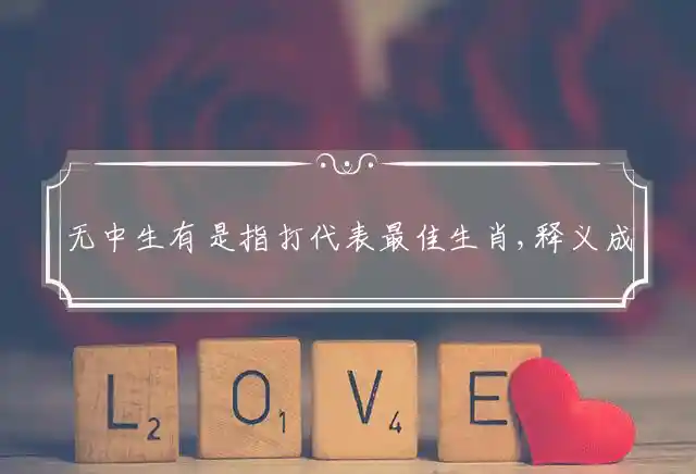 无中生有是什么生肖