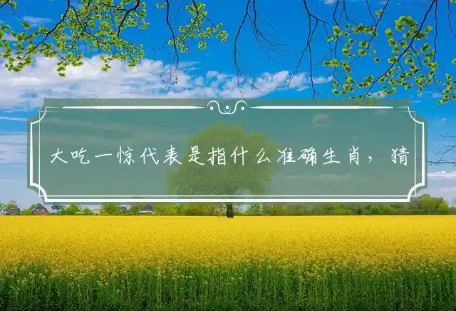 大吃一惊是什么生肖