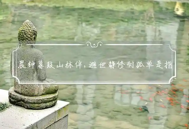 晨钟暮鼓山林伴,避世静修耐孤单