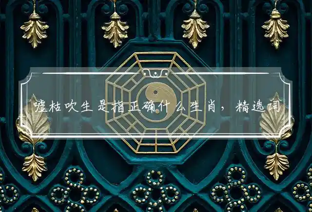 嘘枯吹生是指正确什么生肖，精选词语解释释义
