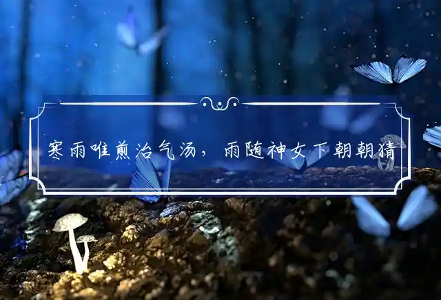 寒雨唯煎治气汤,雨随神女下朝朝