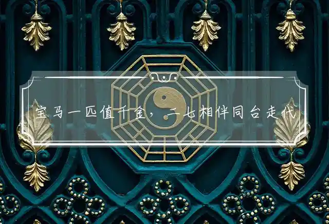 宝马一匹值千金,二七相伴同台走